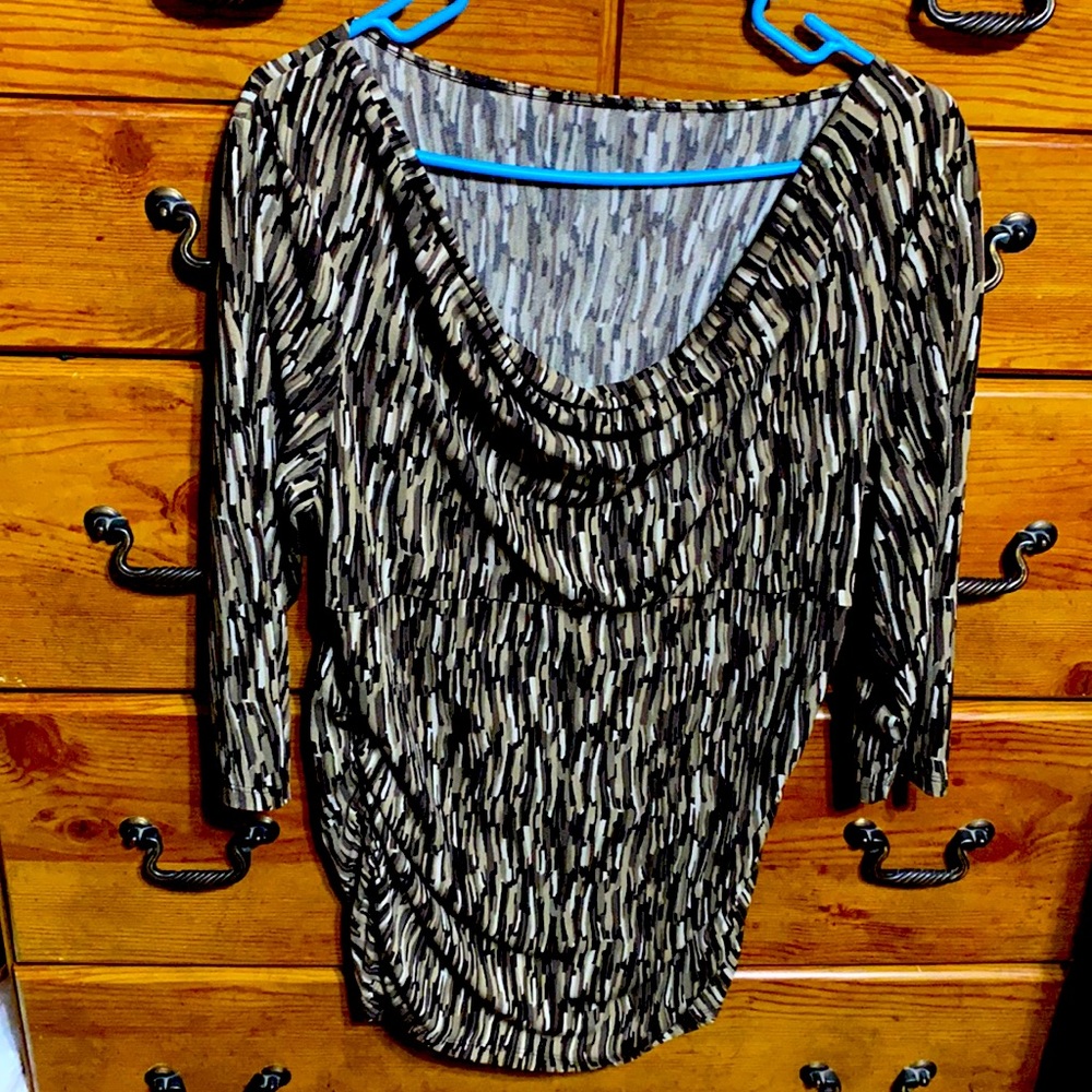 Black and brown blouse